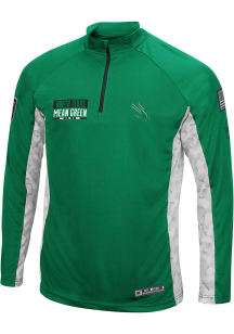 Colosseum North Texas Mean Green Mens Green Tactical Long Sleeve 1/4 Zip Pullover