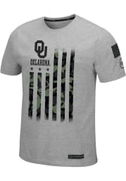 Colosseum Oklahoma Sooners Grey Cartridge Short Sleeve T Shirt