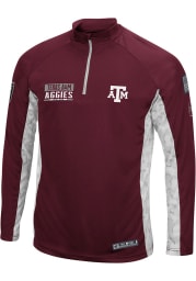 Colosseum Texas A&M Aggies Mens Maroon Tactical Long Sleeve 1/4 Zip Pullover