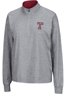 Colosseum Temple Womens Grey Oversized 1/4 Zip Pullover