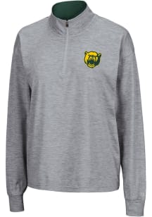Colosseum Baylor Womens Grey Oversized 1/4 Zip Pullover