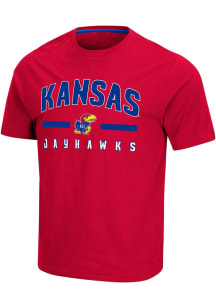 Colosseum Kansas Jayhawks Red McFly Short Sleeve T Shirt