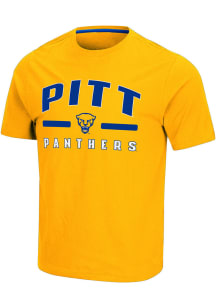 Colosseum Pitt Panthers Gold McFly Short Sleeve T Shirt