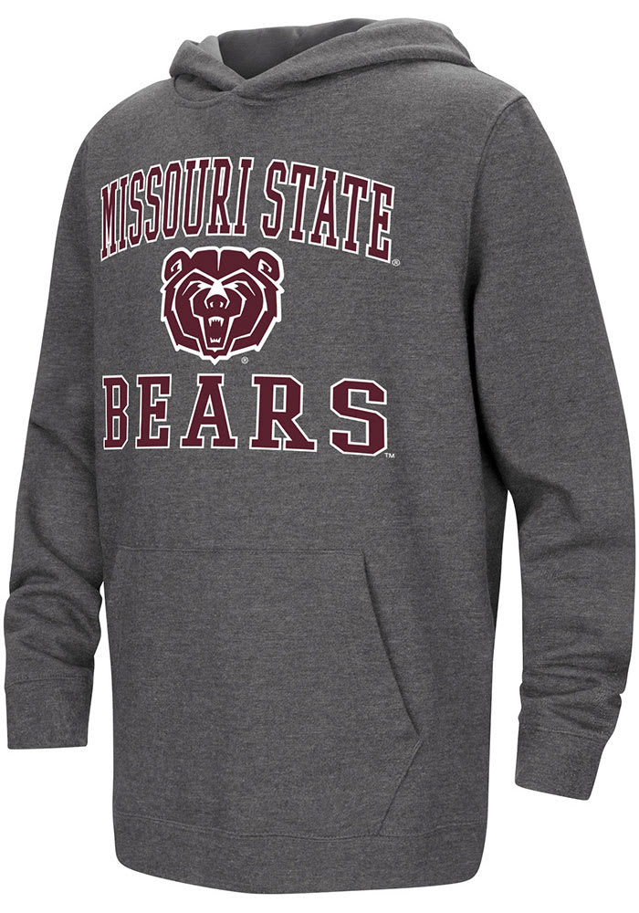 Colosseum Missouri State Bears Youth Charcoal #1 Design Long Sleeve Hoodie