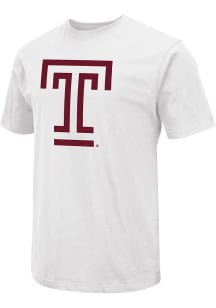 Colosseum Temple Owls White Primary Logo Short Sleeve T Shirt