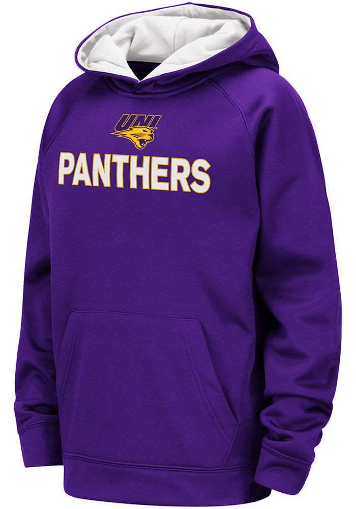 Colosseum Northern Iowa Panthers Youth Purple Raglan Long Sleeve Hoodie