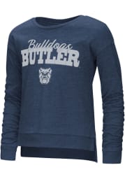 Colosseum Butler Bulldogs Girls Blue Figure Skate Long Sleeve Sweatshirt