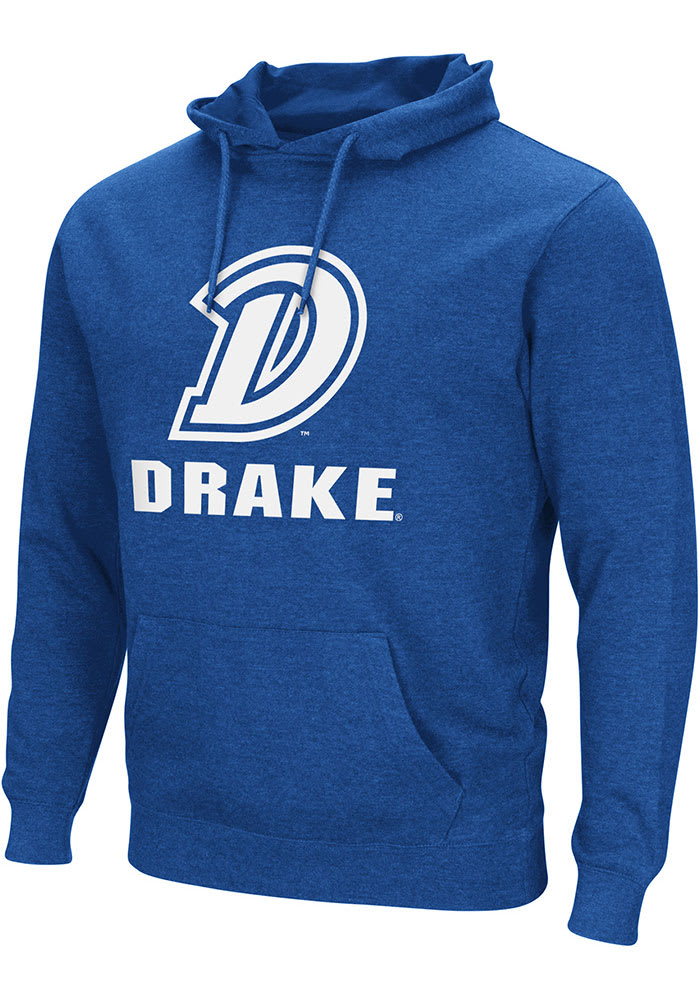 Colosseum Drake Bulldogs Mens Blue Campus Number One Long Sleeve Hoodie