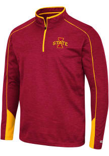 Colosseum Iowa State Cyclones Mens Cardinal Aldrin Long Sleeve 1/4 Zip Pullover