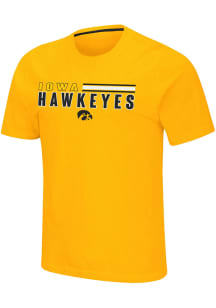 Colosseum Iowa Hawkeyes Yellow Turturkeykey Short Sleeve T Shirt