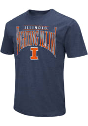 Colosseum Illinois Fighting Illini Navy Blue Dual Blend Short Sleeve T Shirt