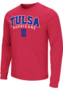 Colosseum Tulsa Golden Hurricane Red Playbook Arch Mascot Long Sleeve T Shirt