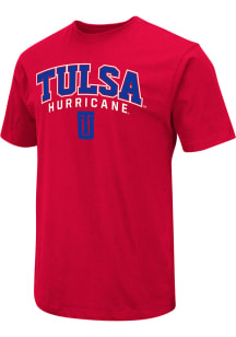 Colosseum Tulsa Golden Hurricane Red Field Arch Mascot Short Sleeve T Shirt