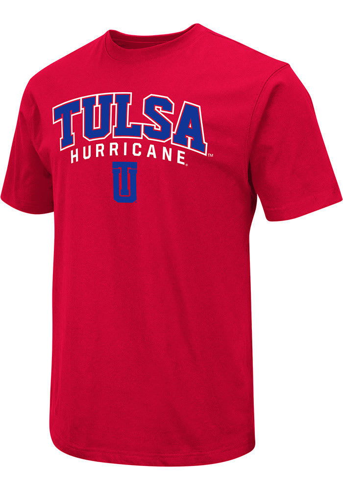 Colosseum Tulsa Golden Hurricanes Red Field Arch Mascot Short Sleeve T Shirt