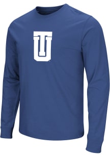 Colosseum Tulsa Golden Hurricane Blue Playbook Team Logo Distressed Long Sleeve T Shirt