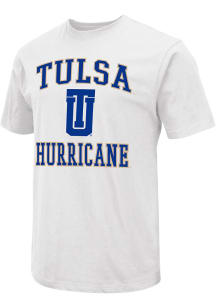Colosseum Tulsa Golden Hurricane White Field Number One Short Sleeve T Shirt