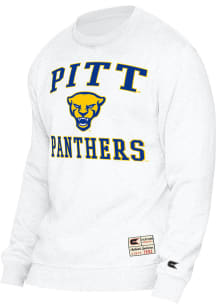 Colosseum Pitt Panthers Mens White Authentic Number One Long Sleeve Crew Sweatshirt
