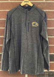 Colosseum Kent State Golden Flashes Mens Grey Platonish Long Sleeve 1/4 Zip Pullover