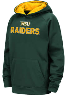 Colosseum Wright State Raiders Youth Green VF Raglan Long Sleeve Hoodie