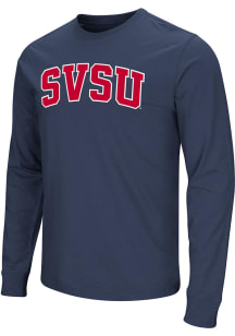 Colosseum Saginaw Valley State Cardinals Navy Blue Arch Name Long Sleeve T Shirt