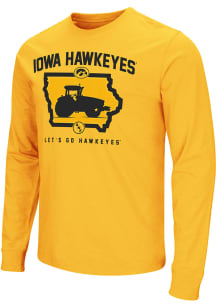 Colosseum Iowa Hawkeyes Gold Farm Strong Long Sleeve T Shirt