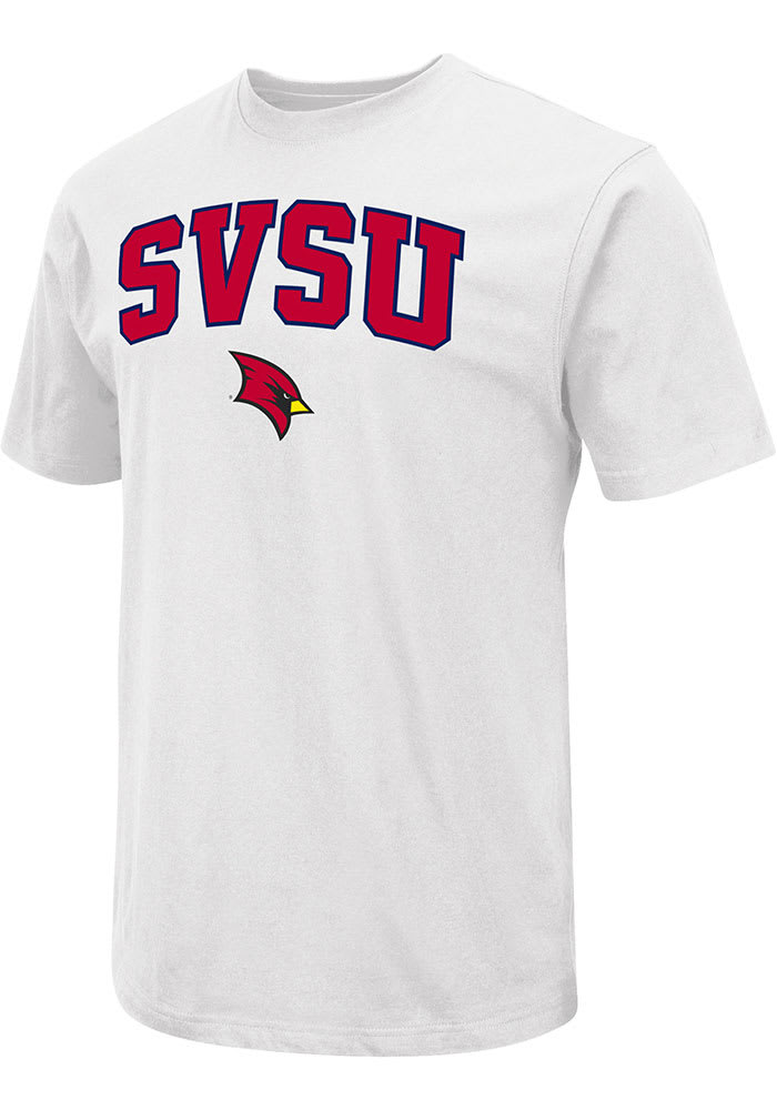 Colosseum Saginaw Valley State Cardinals White Arch Mascot Short Sleeve T Shirt