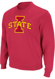 Colosseum Iowa State Cyclones Mens Cardinal Stadium Team Logo Long Sleeve Crew Sweatshirt