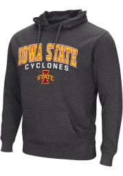 Colosseum Iowa State Cyclones Mens Black Campus Arch Mascot Long Sleeve Hoodie