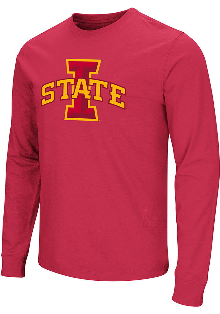Colosseum Iowa State Cyclones Cardinal Playbook Team Logo Long Sleeve T Shirt