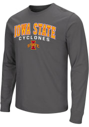 Colosseum Iowa State Cyclones Charcoal Playbook Arch Mascot Long Sleeve T Shirt