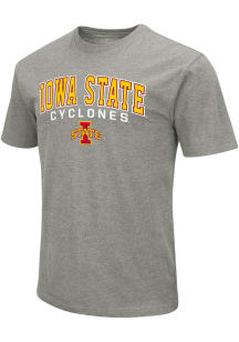 Colosseum Iowa State Cyclones Grey Playbook Arch Mascot Short Sleeve T Shirt