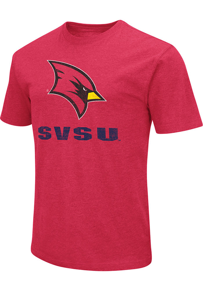 Colosseum Saginaw Valley State Cardinals Red Name Drop Short Sleeve T Shirt