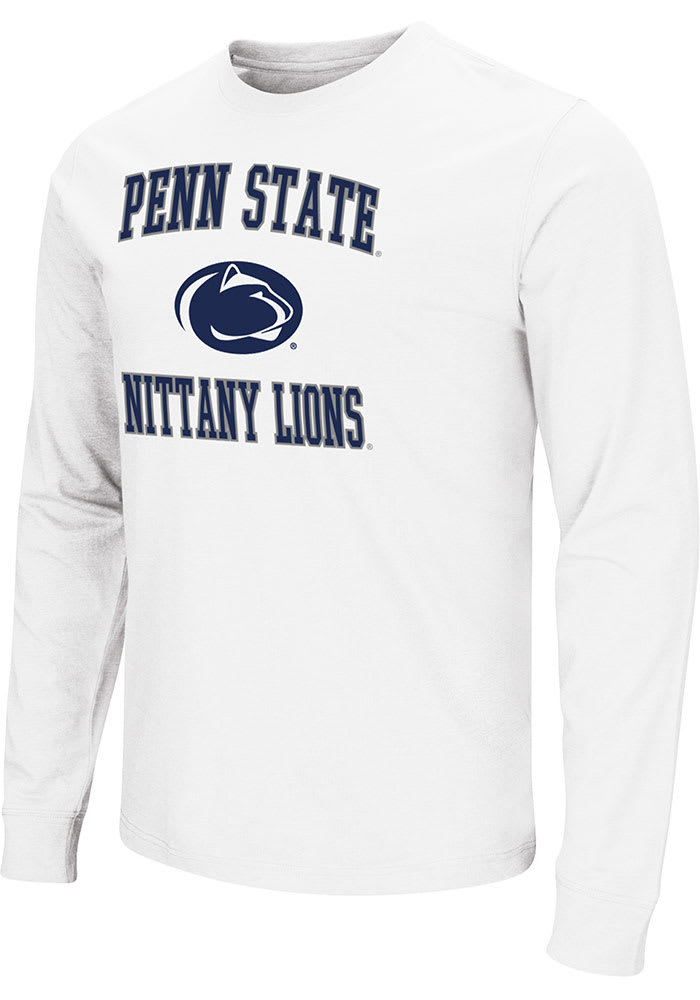 Colosseum Penn State Nittany Lions White Number One Long Sleeve T Shirt
