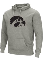 Colosseum Iowa Hawkeyes Mens Grey Campus Team Logo Long Sleeve Hoodie