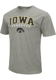 Colosseum Iowa Hawkeyes Grey Playbook Arch Mascot Short Sleeve T Shirt