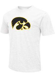 Colosseum Iowa Hawkeyes White Playbook Team Logo Short Sleeve T Shirt