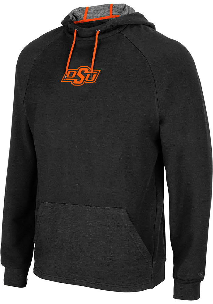 Colosseum Oklahoma State Cowboys Mens Black Interview Pullover Hood