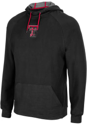 Colosseum Texas Tech Red Raiders Mens Black Interview Pullover Hood