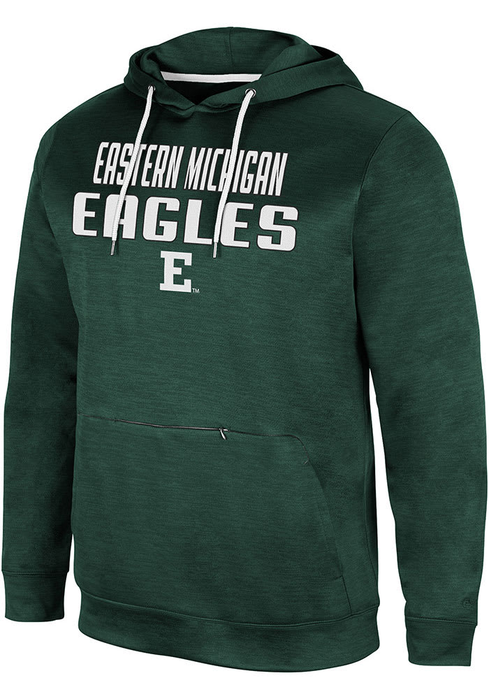 Colosseum Eastern Michigan Eagles Mens Green The Goat Pullover Hood