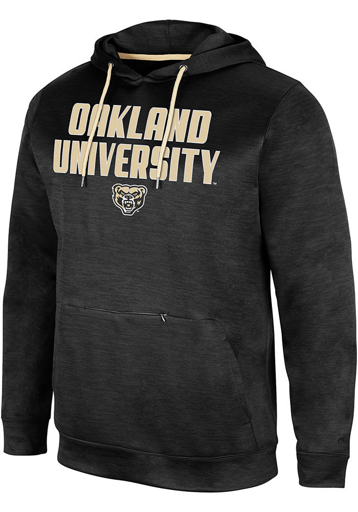 Colosseum Oakland University Golden Grizzlies Mens Black The Goat Pullover Hood