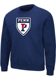 Colosseum Pennsylvania Quakers Mens Navy Blue Time Machine Long Sleeve Crew Sweatshirt