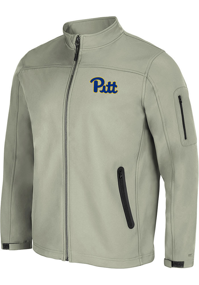 Colosseum Pitt Panthers Mens Grey Dale Full Zip Medium Weight Jacket