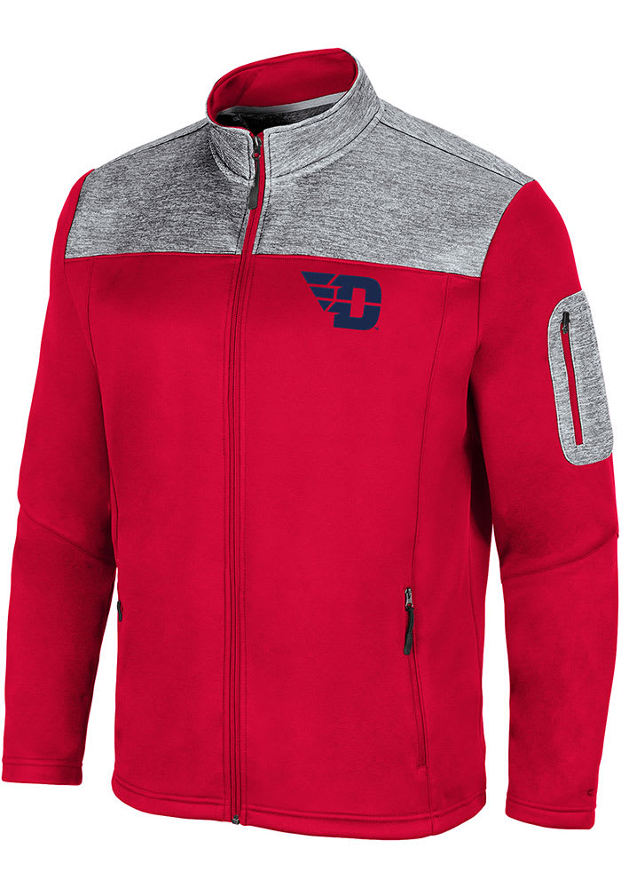 Colosseum Dayton Flyers Mens Red Third Wheel Fleece Medium Weight Jacket