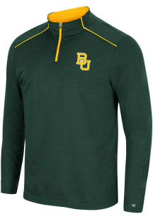 Colosseum Baylor Bears Mens Green Eastwood Long Sleeve 1/4 Zip Pullover