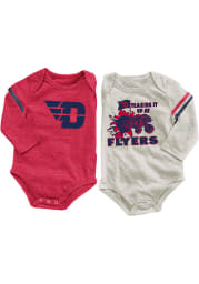 Colosseum Dayton Flyers Baby Red Em LS 2 PK One Piece
