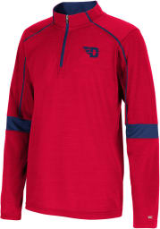 Colosseum Dayton Flyers Youth Red Slugworth Long Sleeve Quarter Zip Shirt