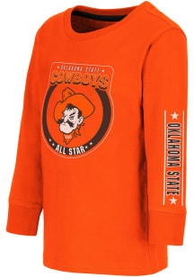 Colosseum Oklahoma State Cowboys Toddler Orange Blue Birds Long Sleeve T-Shirt