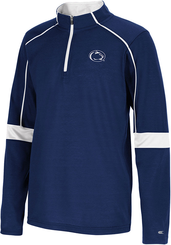 Colosseum Penn State Nittany Lions Youth Navy Blue Slugworth Long Sleeve Quarter Zip Shirt
