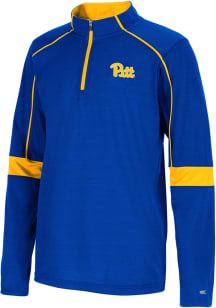 Colosseum Pitt Panthers Youth Blue Slugworth Long Sleeve Quarter Zip Shirt