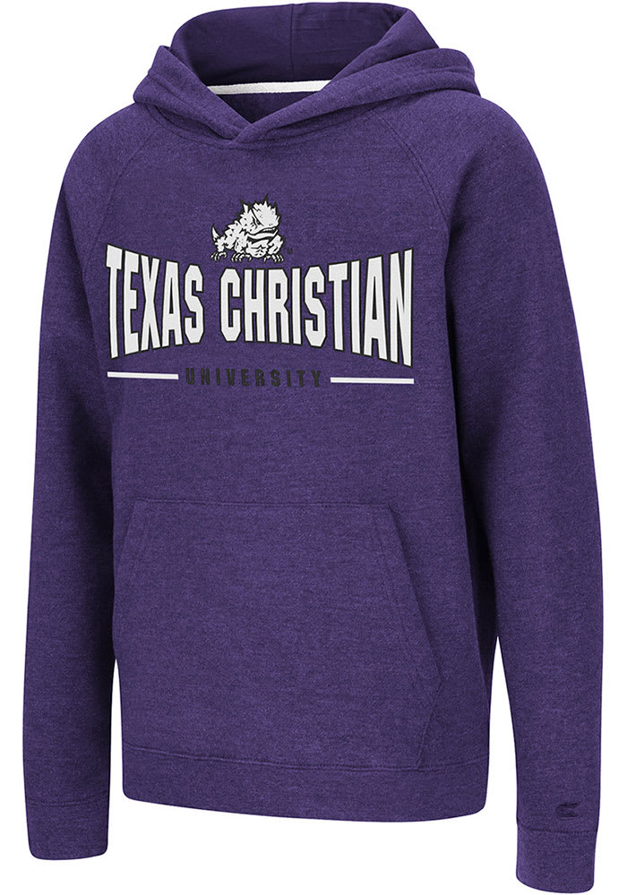 Colosseum TCU Horned Frogs Youth Purple Golden Ticket Long Sleeve Hoodie